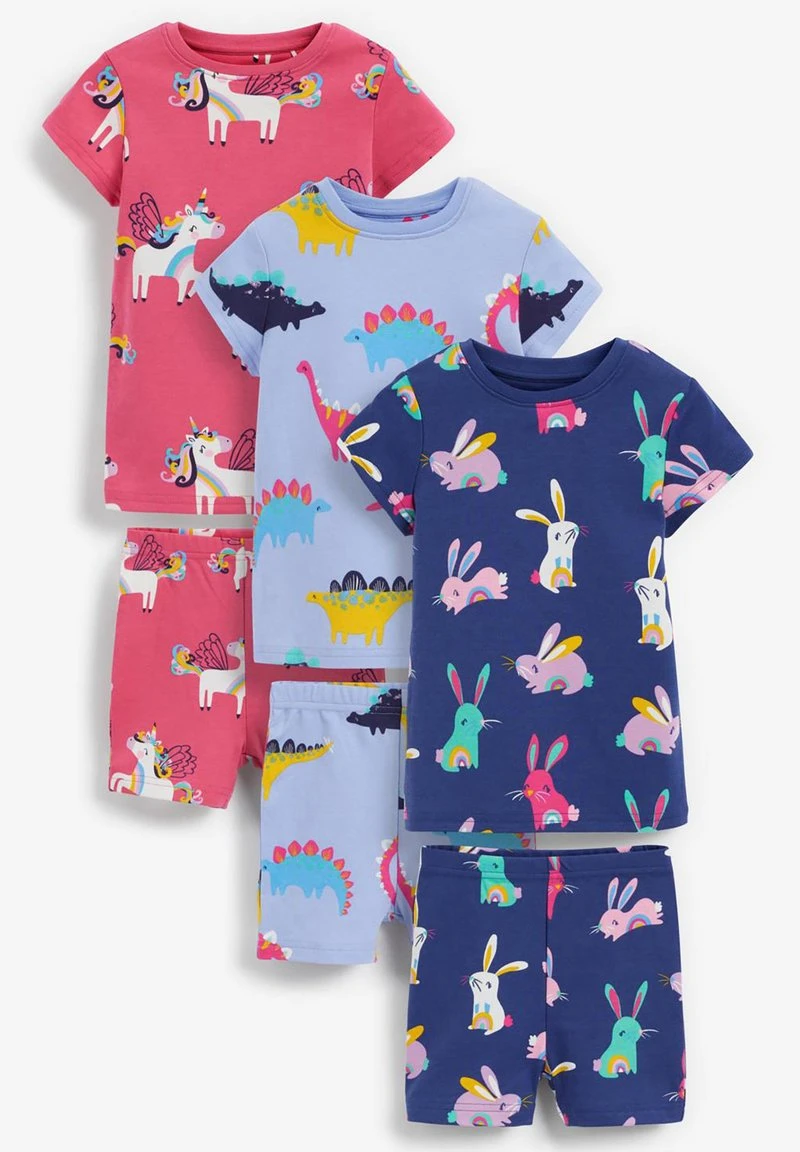 Next Kinder 3 PACK UNICORN DINO - Nachtwäsche Set - Blue 1 Next Kinder 3 PACK UNICORN DINO - Nachtwäsche Set - Blue