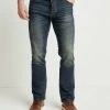 Next Herren BELTED WITH STRETCH - Jeans Straight Leg - Dark Green