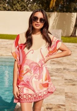 Next Damen Tunika - Cream Pink Floral