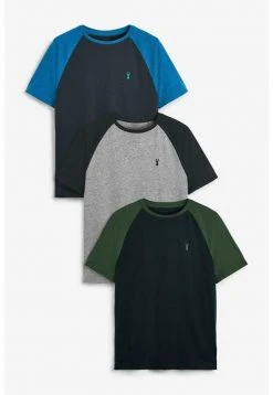 Next Herren COLOUR RAGLAN 3 PACK - T-Shirt Print - Black