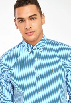 Next Herren BLUE STRIPE LONG SLEEVE REGULAR FIT SHIRT - Hemd - Blue -Next Verkäufe 2022 91c47dde2be64e3ab9949b4a52d97e6f