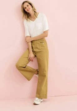 Next Damen MIT AUFGESETZTEN TASCHEN - Stoffhose - Natural