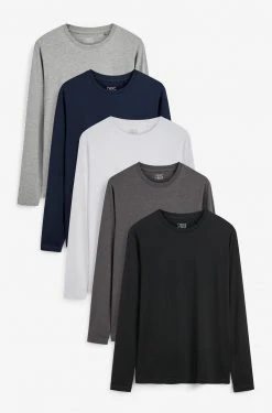 Next LONG SLEEVE 5 PACK - Langarmshirt - Blue | Herren -Next Verkäufe 2022 93e7a6090195476e8f46677556b19a32