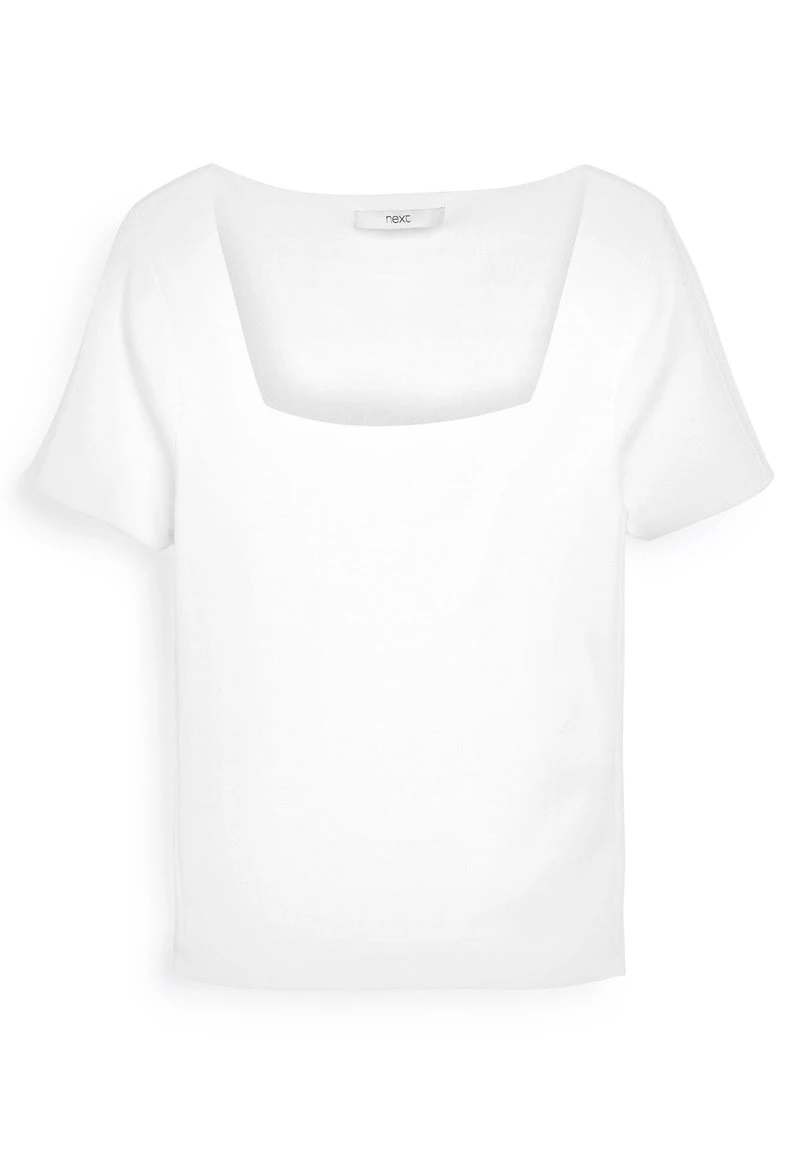 Next Damen SQUARE NECK - T-Shirt Basic - White 4 Next Damen SQUARE NECK - T-Shirt Basic - White – Bild 4