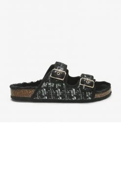 Next Damen Pantolette Flach - Black (a37727)