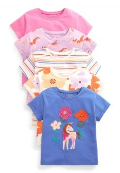 Next 5 PACK - T-Shirt Print - Pink | Kinder