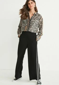 Next Damen LONG SLEEVE UTILITY - Hemdbluse - Black Geo Print