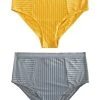 Next Damen STRIPE HIGH WAIST TWO PACK - Slip - Yellow