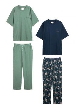 Next Damen 2 PACK - Pyjama - Navy Blue Floral Green