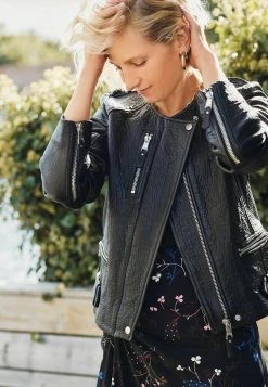 Next Damen Lederjacke - Black -Next Verkäufe 2022 9647095ad1e74cfea2ddaafd2a1ac278