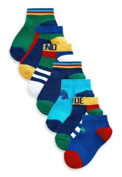 Next 7 PACK RICH TRAINER - Socken - Blue Green Dinosaur | Kinder