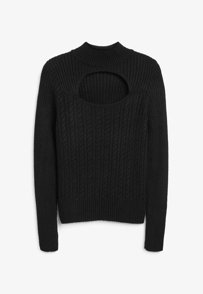Next Damen CUT OUT - Strickpullover - Black 4 Next Damen CUT OUT - Strickpullover - Black – Bild 4