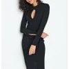 Next Damen CUT OUT LONG SLEEVE - Etuikleid - Black