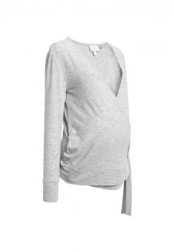Next Damen MATERNITY/NURSING SOFT WRAP YOGA LOUNGE - Langarmshirt - Grey -Next Verkäufe 2022 9715400a554c45988a0078e753de5a86