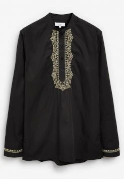 Next Herren EMBROIDERED REGULAR LENGTH KURTA - Hemd - Black -Next Verkäufe 2022 972069fcfd884d59b725c6c2d2689612