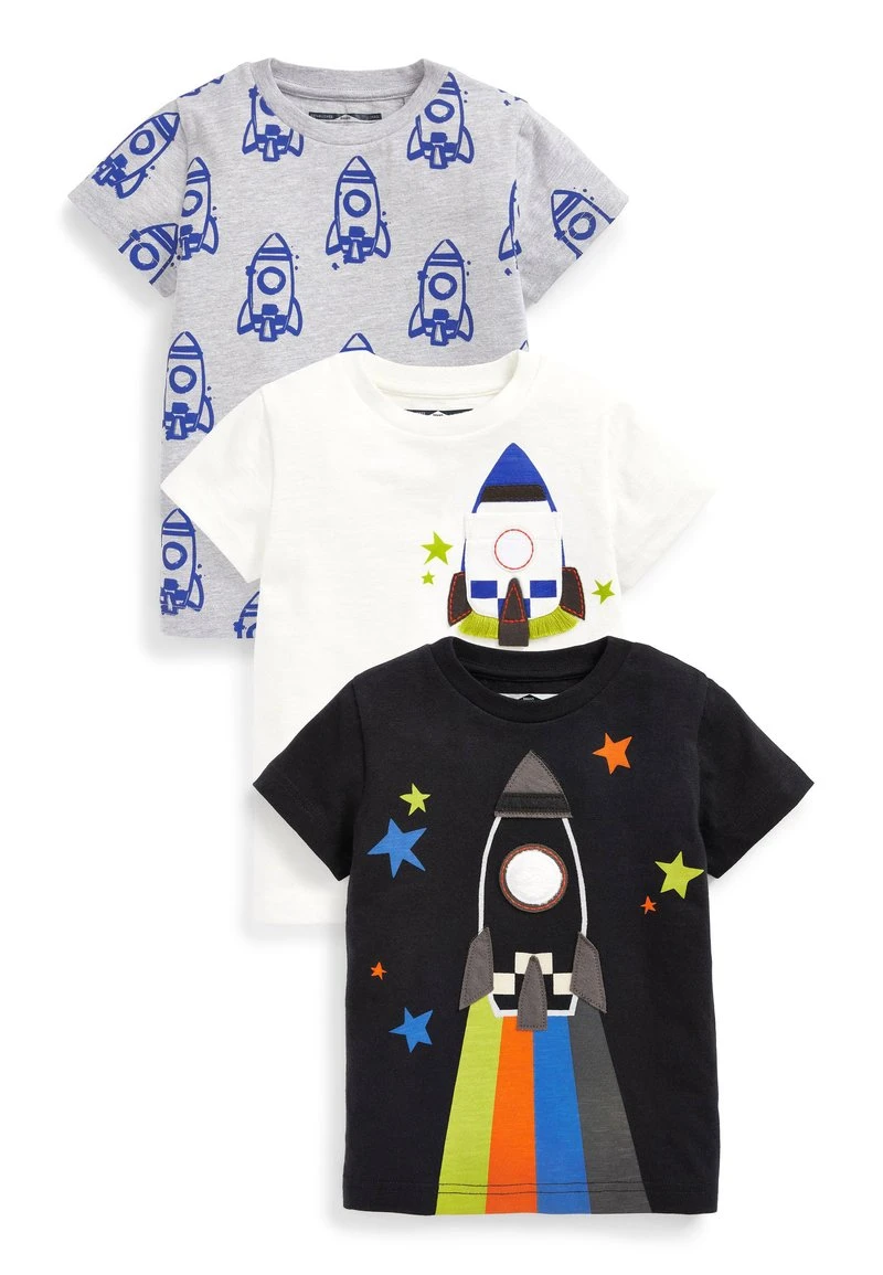 Next 3 PACK - T-Shirt Print - White | Kinder 1 Next 3 PACK - T-Shirt Print - White | Kinder