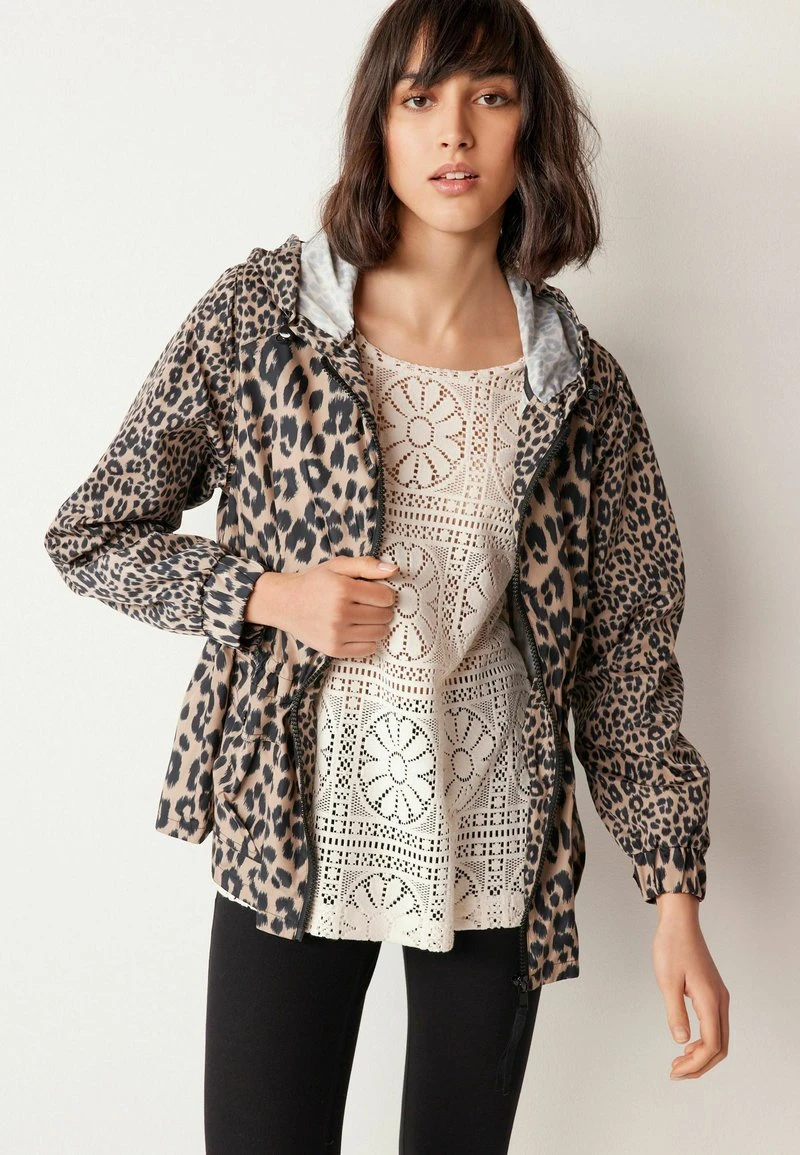 Next Damen Regenjacke / Wasserabweisende Jacke - Animal Print 1 Next Damen Regenjacke / Wasserabweisende Jacke - Animal Print