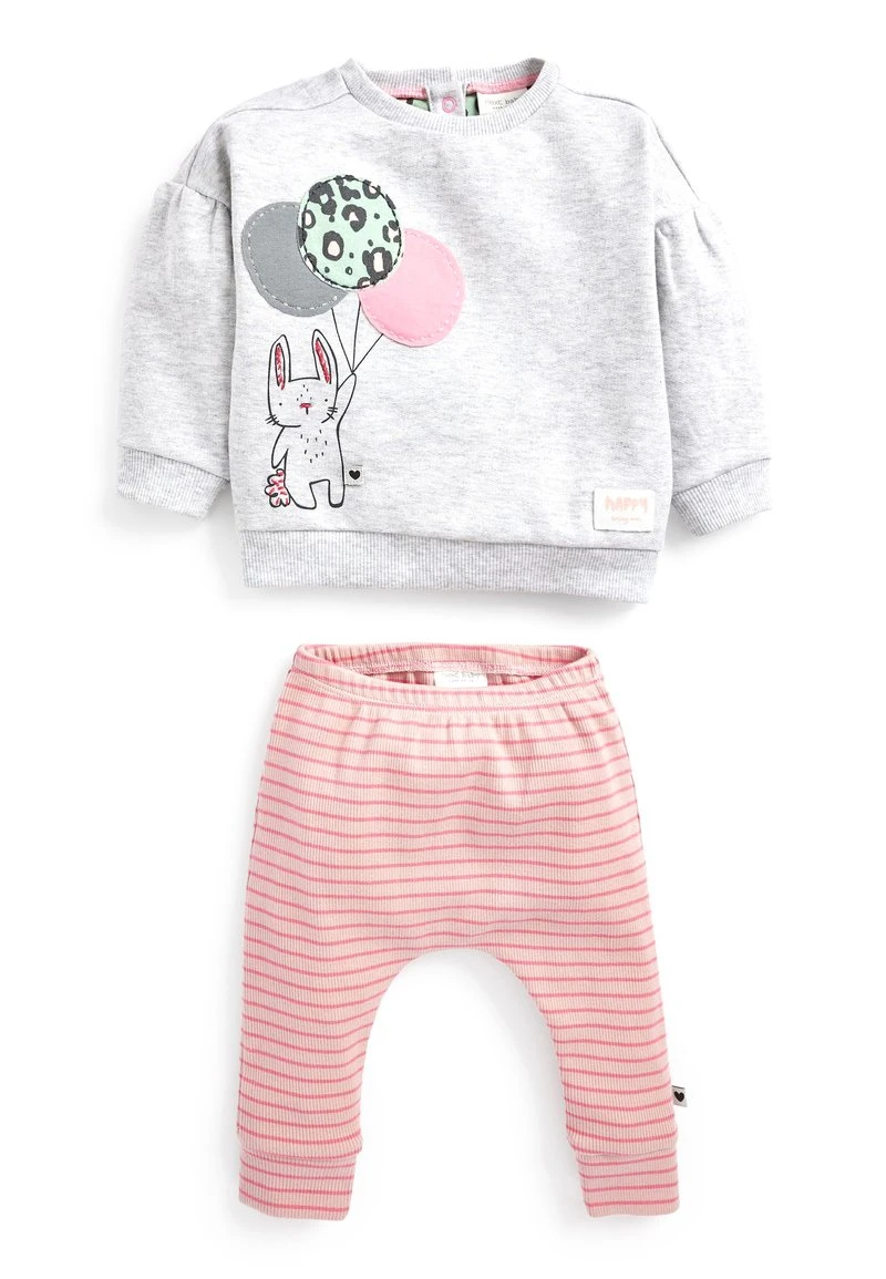 Next Kinder BUNNY BALLOON - Sweatshirt - Pink Grey 1 Next Kinder BUNNY BALLOON - Sweatshirt - Pink Grey