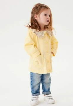 Next EMBROIDERED CONTRAST COLLAR - Kurzmantel - Yellow | Kinder