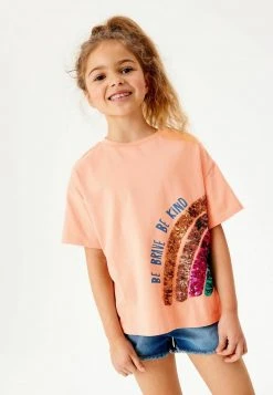 Next Kinder RAINBOW - T-Shirt Print - Rust Brown