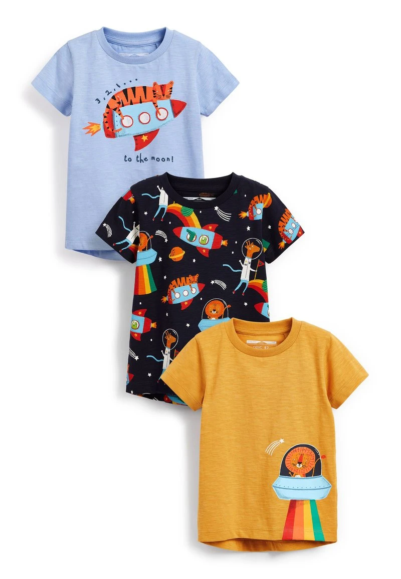 Next 3 PACK - T-Shirt Print - Blue Black | Kinder 1 Next 3 PACK - T-Shirt Print - Blue Black | Kinder
