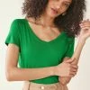 Next Damen SLOUCH - T-Shirt Basic - Green