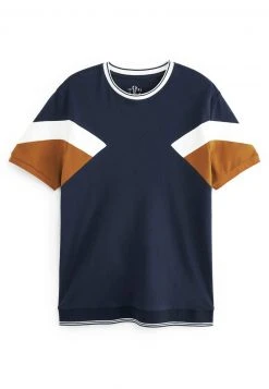 Next Herren BLOCKED - T-Shirt Print - Navy Blue Tan Brown -Next Verkäufe 2022 9a93e454c0044eb08e1836a9fb62d293
