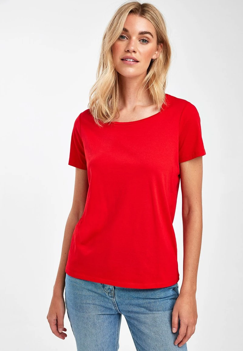 Next Damen T-Shirt Basic - Red 1 Next Damen T-Shirt Basic - Red