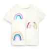 Next FLIPPY SEQUIN - T-Shirt Print - Ecru White Rainbows | Kinder