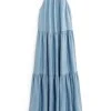 Damen NEXT TENCEL PLAIT NECK TIERED - Jeanskleid - Blue