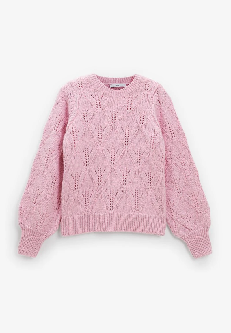 Next Damen POINTELLE STITCH VOLUME SLEEVE - Strickpullover - Pink 5 Next Damen POINTELLE STITCH VOLUME SLEEVE - Strickpullover - Pink – Bild 5