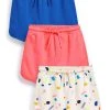 Next Kinder 3 PACK - Shorts - Blue And Fluro Pink Print