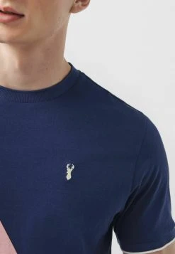 Next Herren BLOCK - T-Shirt Print - Pink Navy Blue Stag -Next Verkäufe 2022 9cb3e31d7d074509aff33d80d2825aaf