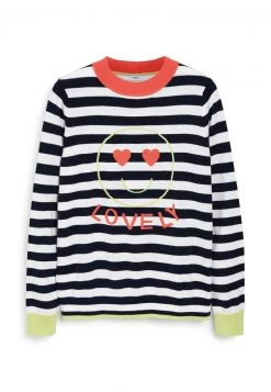 Next Damen LONG SLEEVE - Strickpullover - Black/white/coral -Next Verkäufe 2022 9d5a01191ae2407c8ae9bfb5f0ba9df5