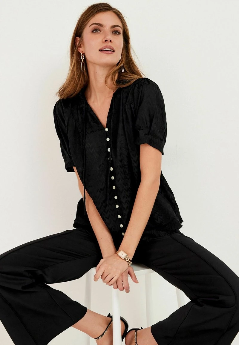 Next Damen SHORT SLEEVE - Hemdbluse - Black 4 Next Damen SHORT SLEEVE - Hemdbluse - Black – Bild 4