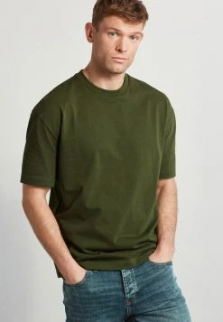 Next Herren HEAVYWEIGHT - T-Shirt Basic - Khaki Green