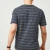 Next Herren T-Shirt Print - Navy Blue Textured