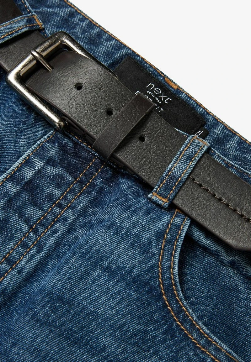 Next BELTED WITH STRETCH - Jeans Straight Leg - Blue-black Denim | Herren 7 Next BELTED WITH STRETCH - Jeans Straight Leg - Blue-black Denim | Herren – Bild 7