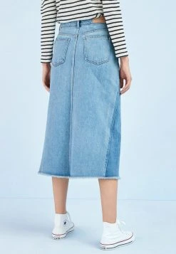 Next Damen A-Linien-Rock - Mid Blue Patchwork -Next Verkäufe 2022 9f0d2a7b13b64deaaeebeca8e0e55420