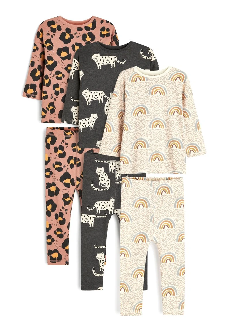 Next Kinder 3pack - Nachtwäsche Set - Grey 1 Next Kinder 3pack - Nachtwäsche Set - Grey