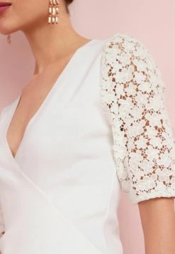 Next Damen BRODERIE SLEEVE WRAP - T-Shirt Basic - White -Next Verkäufe 2022 a12fa66796974c918f76d2ee7a19c82b