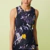 Next Damen Top - Navy Blue Floral