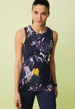 Next Damen Top - Navy Blue Floral