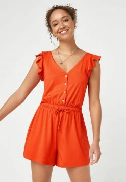 Next Damen SLEEVELESS BUTTON FRONT - Jumpsuit - Red