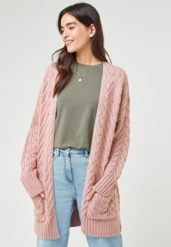 Next Damen CABLE - Strickjacke - Pink