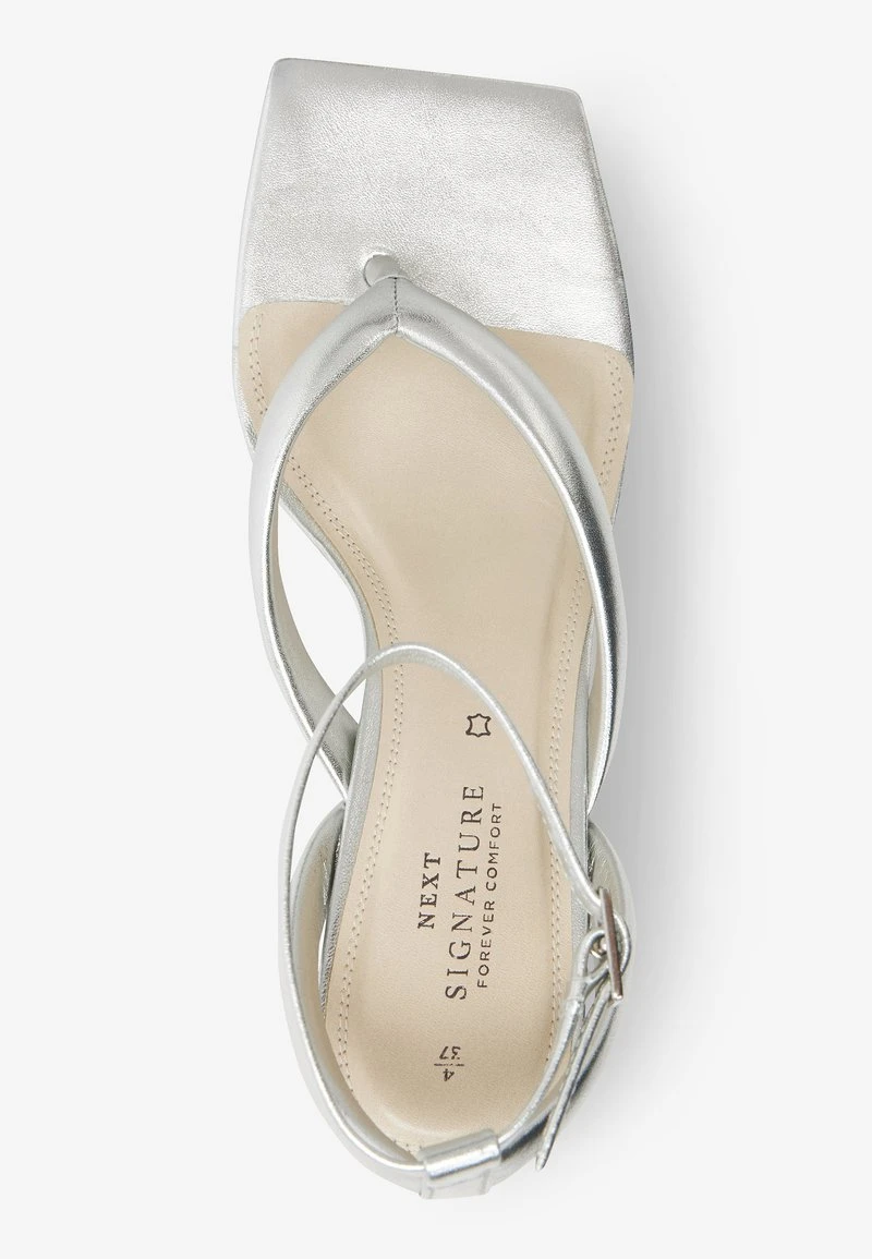 Next Damen SIGNATURE TOE POST - Pumps - Silvercoloured 2 Next Damen SIGNATURE TOE POST - Pumps - Silvercoloured – Bild 2