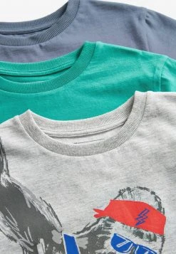 Next Kinder 3 PACK SHORT SLEEVE - T-Shirt Print - Blue Graphics -Next Verkäufe 2022 a34994dce7bc40bebf674fef6a237a6e