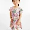 Next Kinder Jerseykleid - Pink Car Print