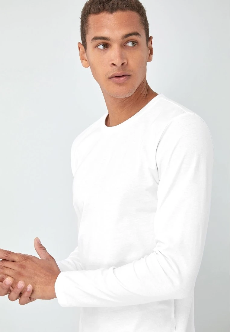 Next Herren Langarmshirt - White 3 Next Herren Langarmshirt - White – Bild 3