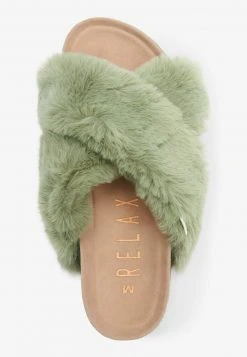 Next Damen Hausschuh - Khaki Green Recycled Faux Fur -Next Verkäufe 2022 a4b9ff9fe6b2450eab47b2e848c0b20a